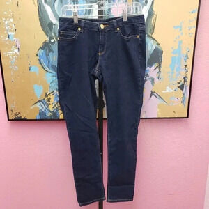 Michael Kors Dark Wash Jeans with Gold MK on pkt